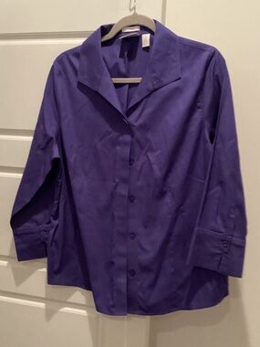 Chico's Purple Women's Button-Front Blouse
